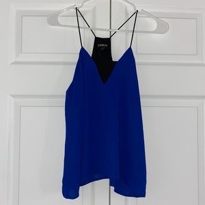 Navy blue strappy blouse